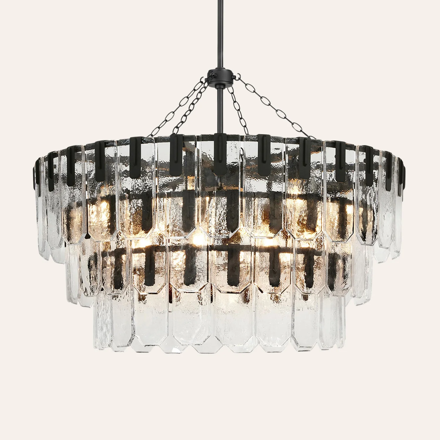Nadia Glass Chandelier 30" 41" - Image 5