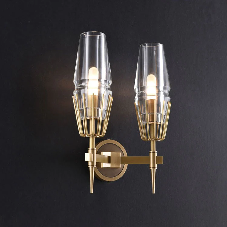 Nate Goblet Cup Double Head Wall Sconce - Image 2