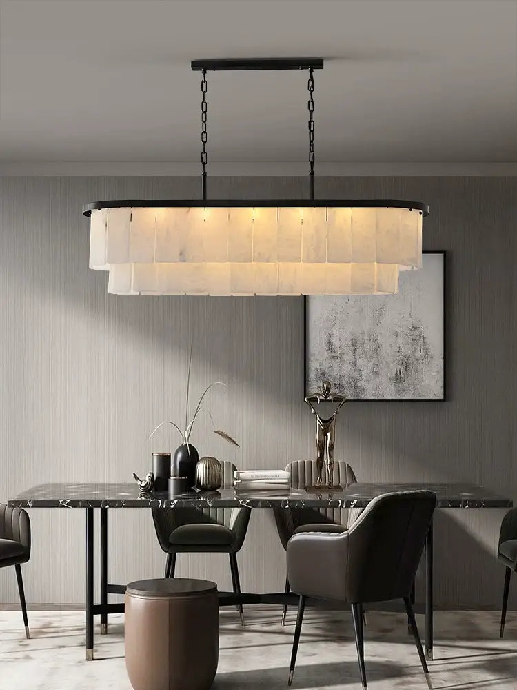 Natural Alabaster Chandelier - Image 8