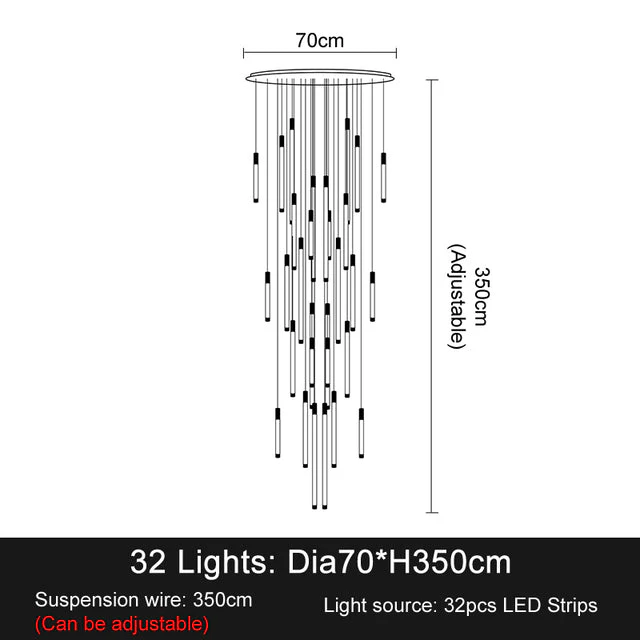 La Barra Staircase Foyer Chandelier - Image 12