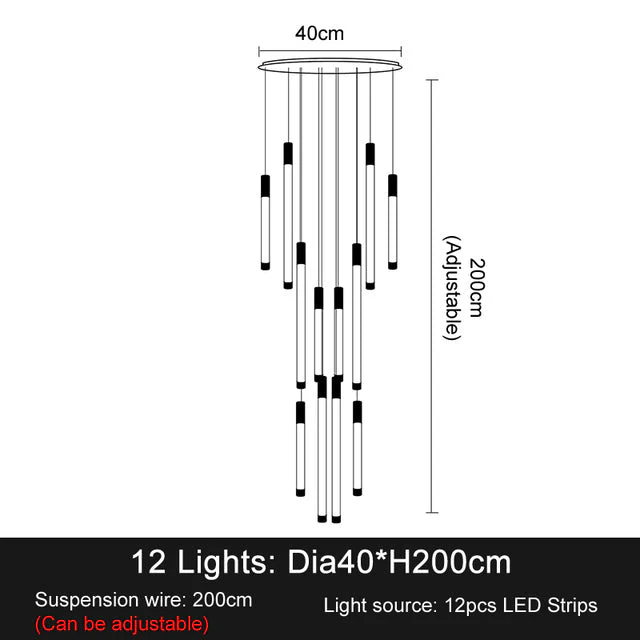 La Barra Staircase Foyer Chandelier - Image 8