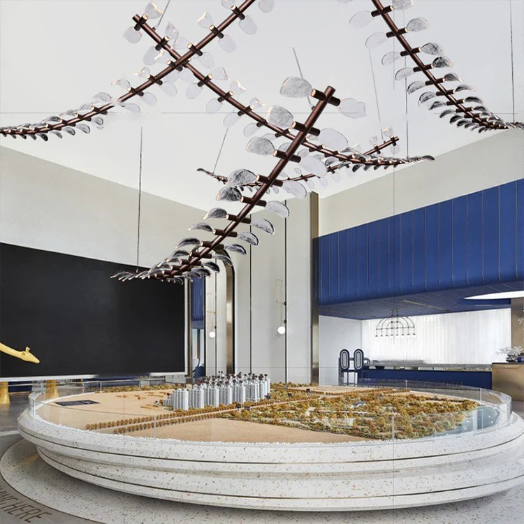 Nordic Style Hanging Light Luxury Hotel Lobby Hall Banquet Modern Led Custom Chandelier Lamp - Image 2