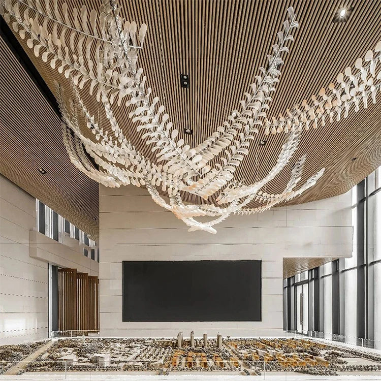 Nordic Style Hanging Light Luxury Hotel Lobby Hall Banquet Modern Led Custom Chandelier Lamp - Image 3