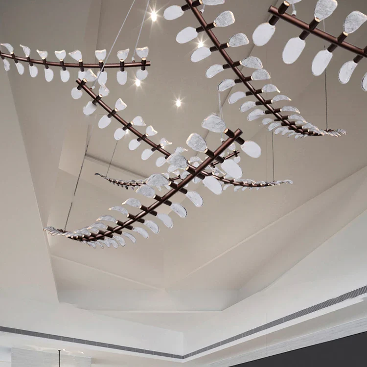 Nordic Style Hanging Light Luxury Hotel Lobby Hall Banquet Modern Led Custom Chandelier Lamp - Image 4