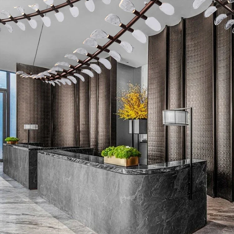 Nordic Style Hanging Light Luxury Hotel Lobby Hall Banquet Modern Led Custom Chandelier Lamp - Image 6
