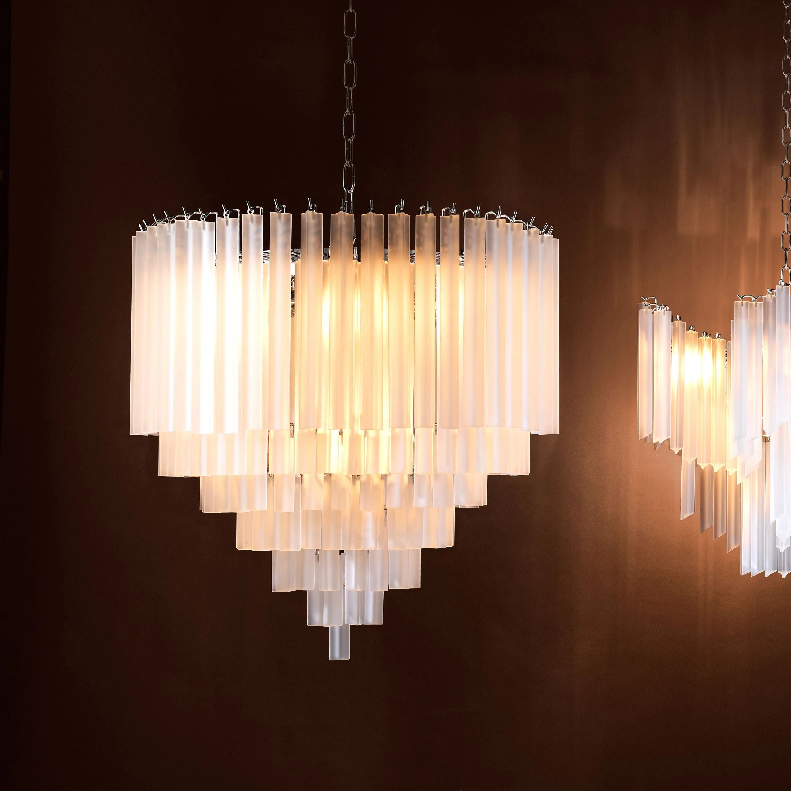 Nova Modern Glass Chandelier 24" - Image 2