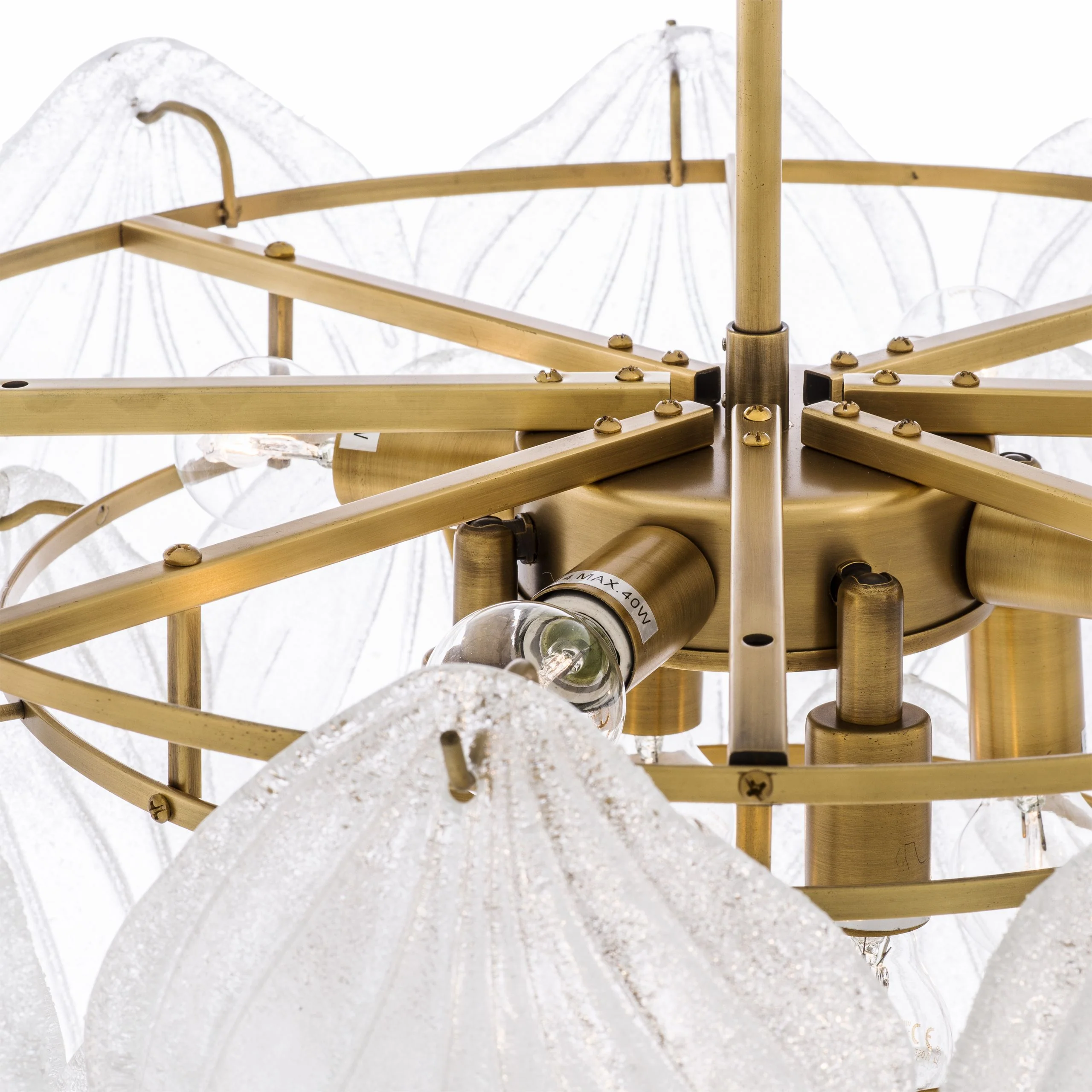 Novida Modern Glass Chandelier - [Brass] - Image 5
