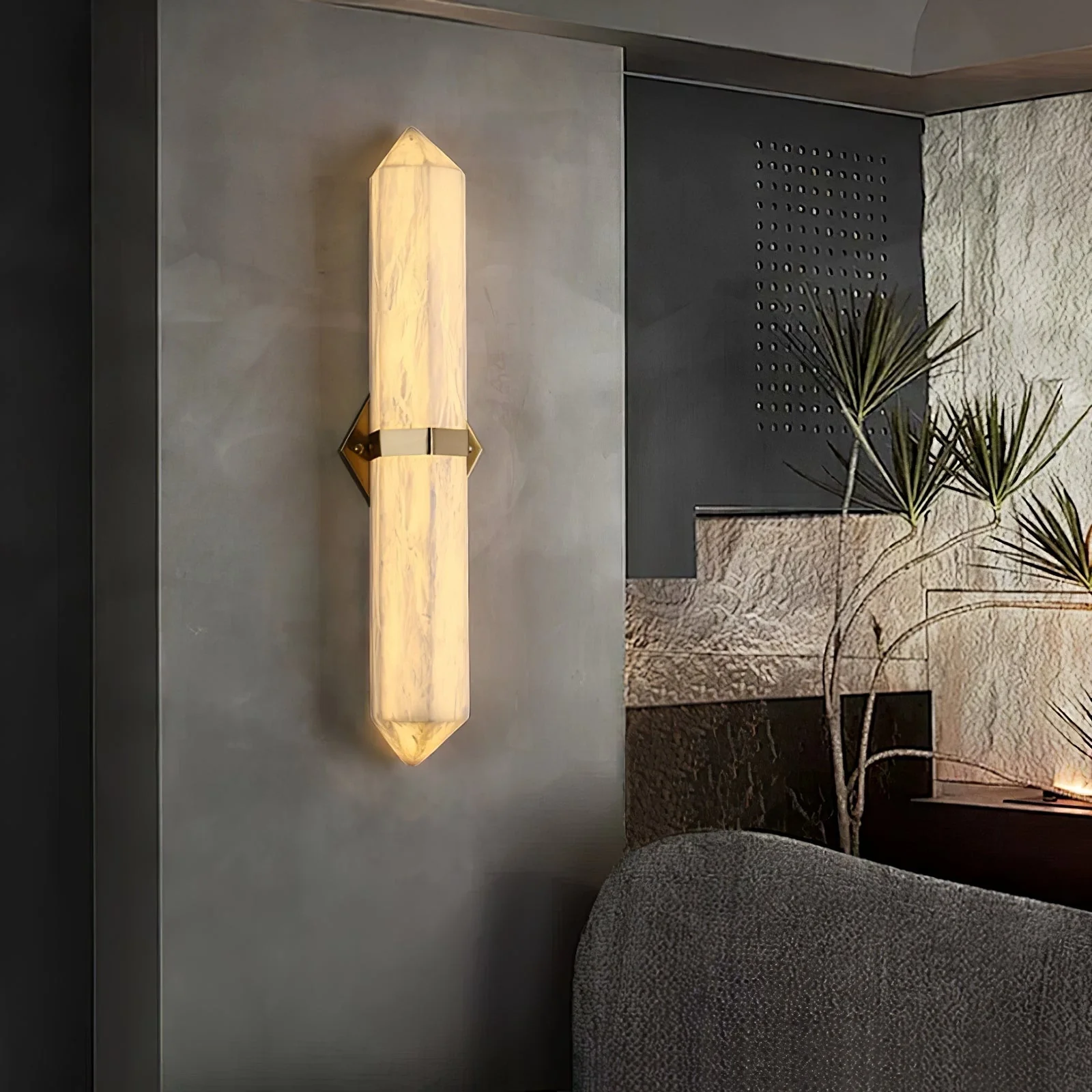 Alabaster Obelisk Wall Sconce - Image 8
