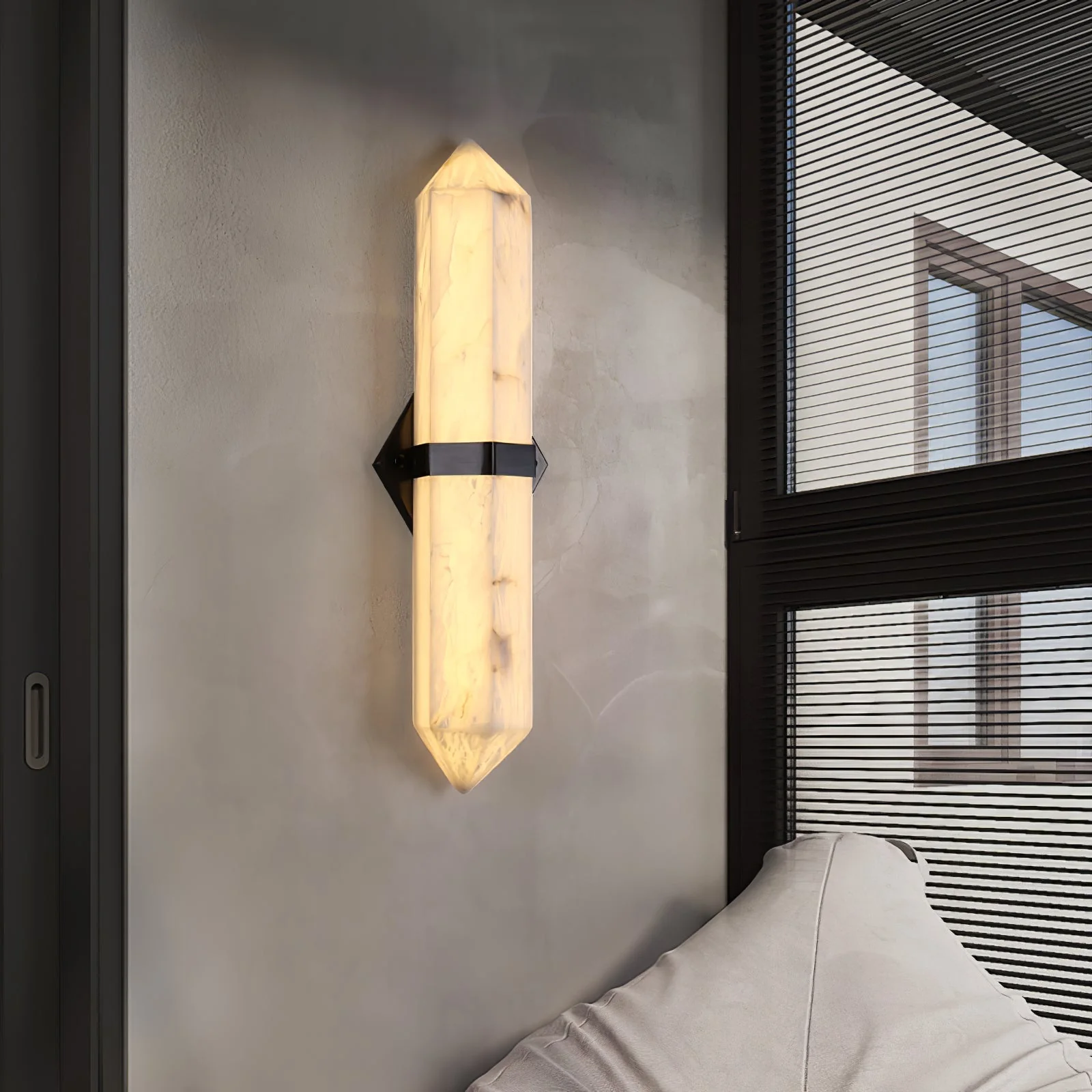 Alabaster Obelisk Wall Sconce - Image 9