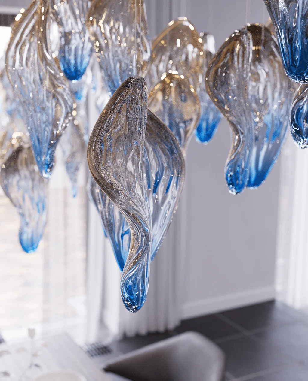 Ocean Drift Blown Glass Customize Chandelier - Image 8