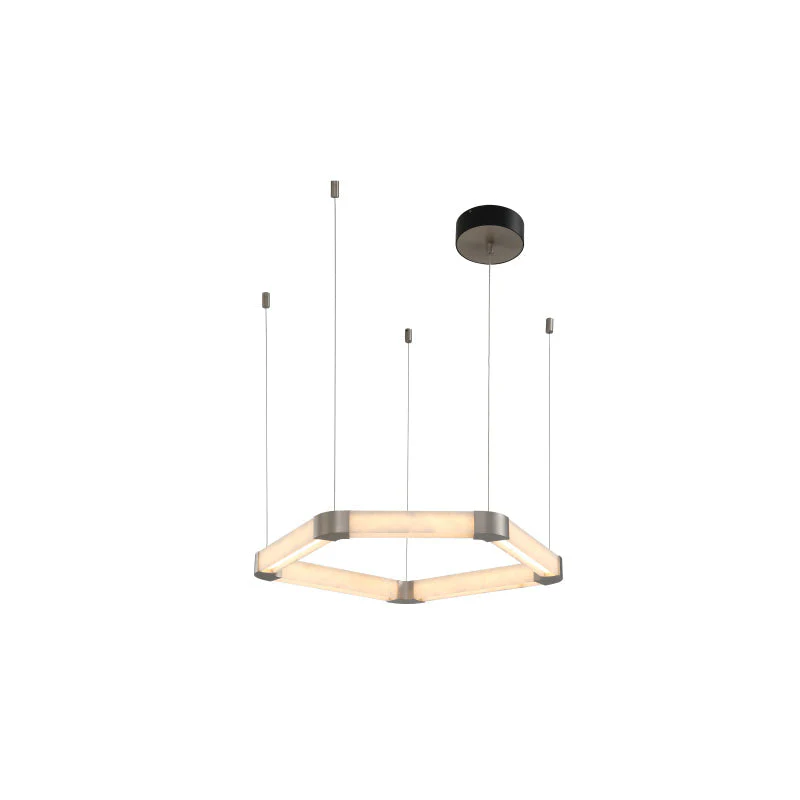 Ola Single Ring Alabaster Chandelier - Image 11