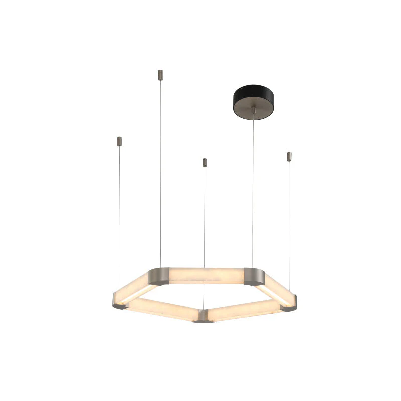 Ola Single Ring Alabaster Chandelier - Image 8