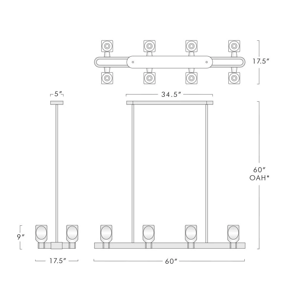 Olga Linear Chandelier - Image 6