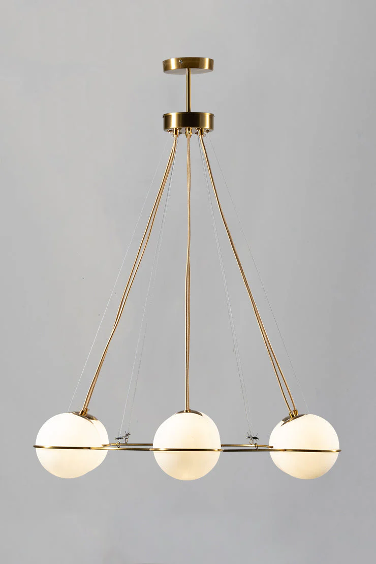 Orion Milk Glass Globe Chandelier - Image 2