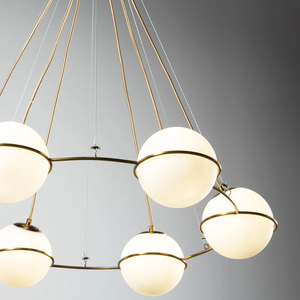 Orion Milk Glass Globe Chandelier - Image 7