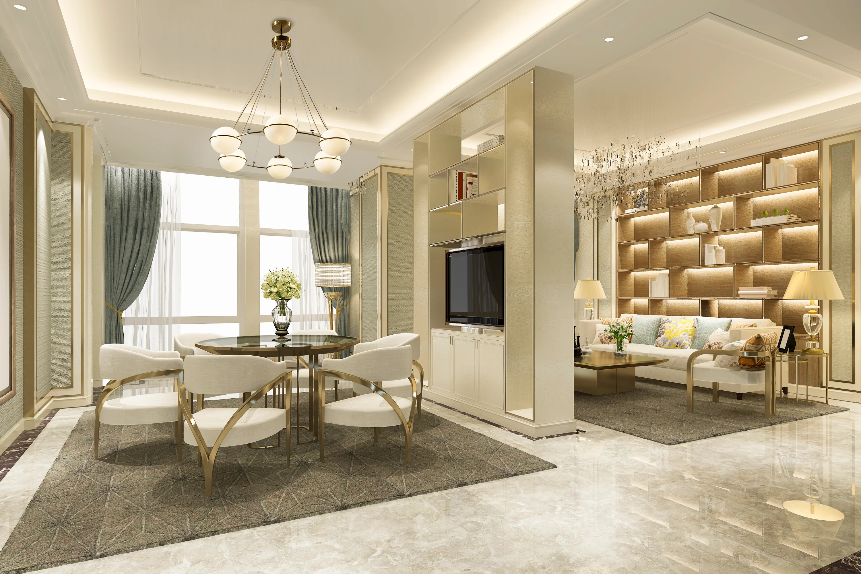 Orion Milk Glass Globe Chandelier - Image 8