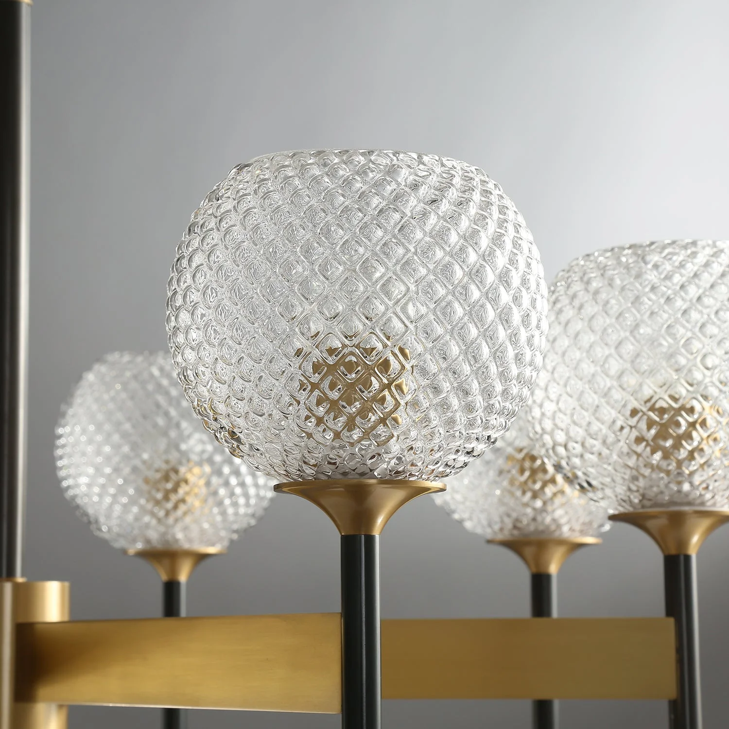 Orrefors Ball Brass Chandelier - Image 11