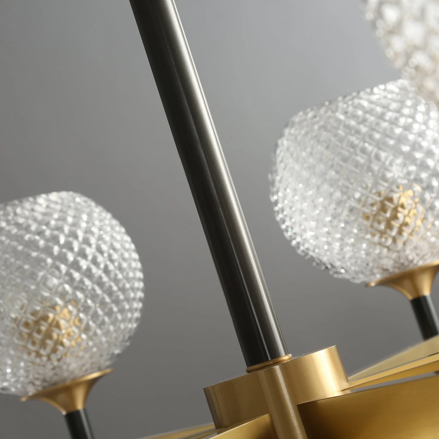 Orrefors Ball Brass Chandelier - Image 14