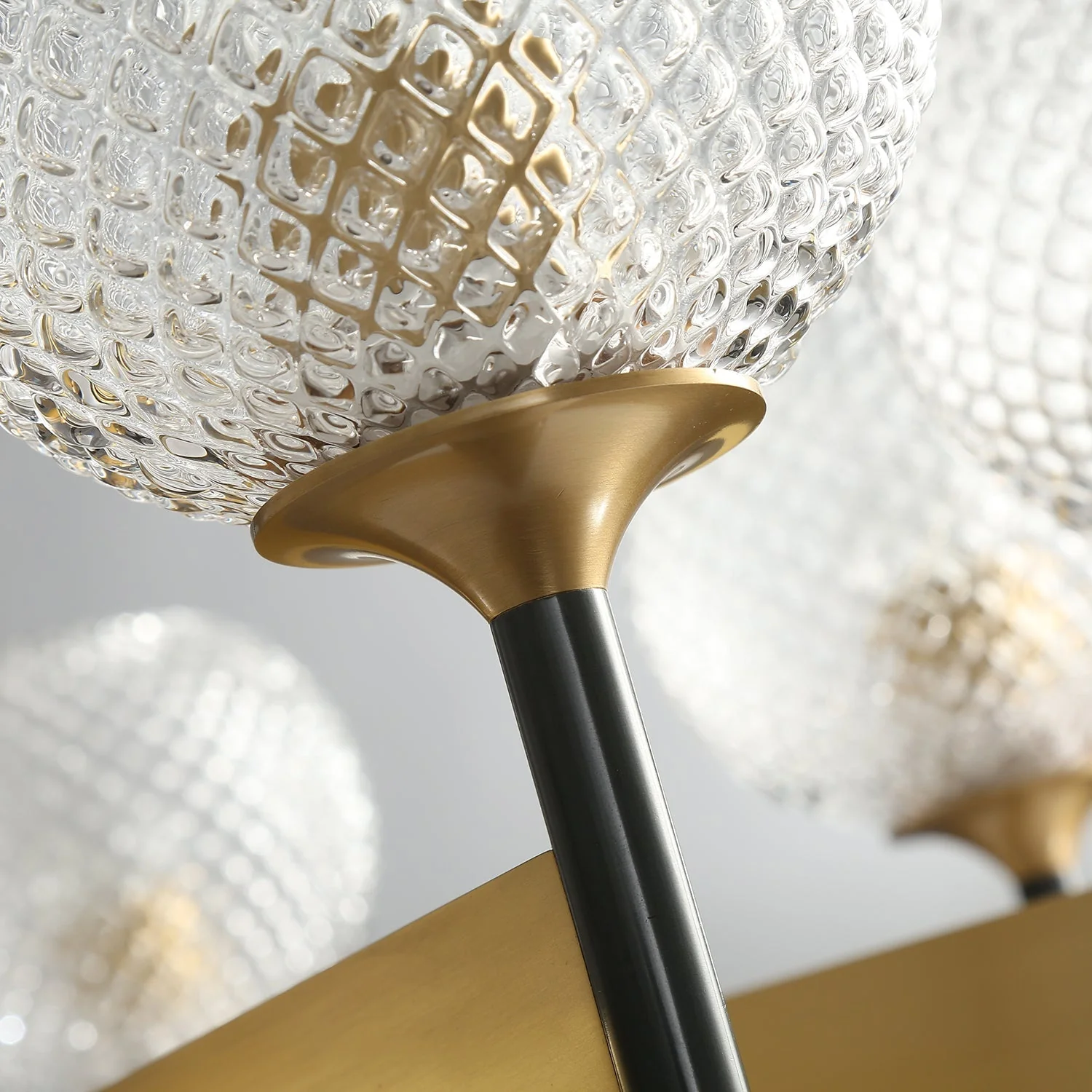 Orrefors Ball Brass Chandelier - Image 9