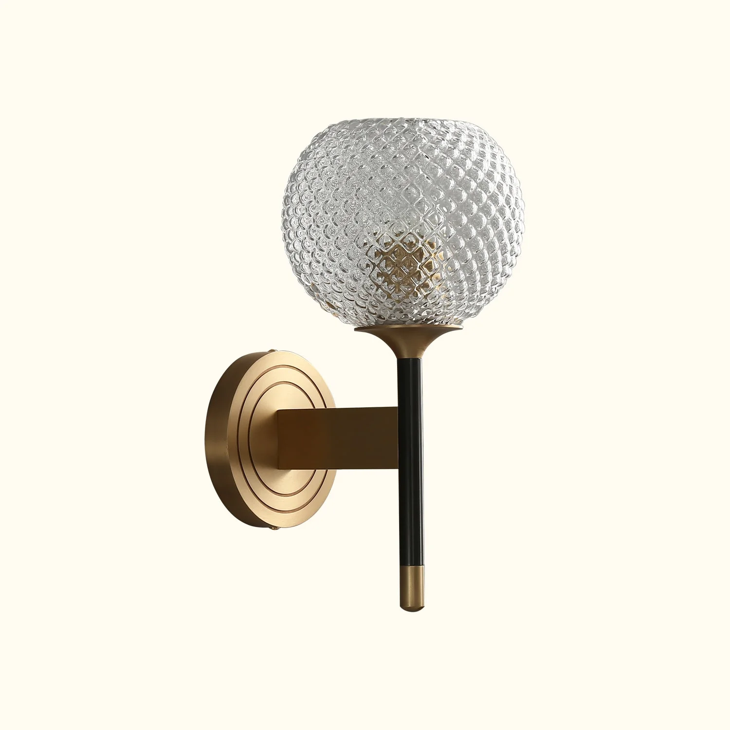 Orrefors Ball Brass Sconce - Image 10