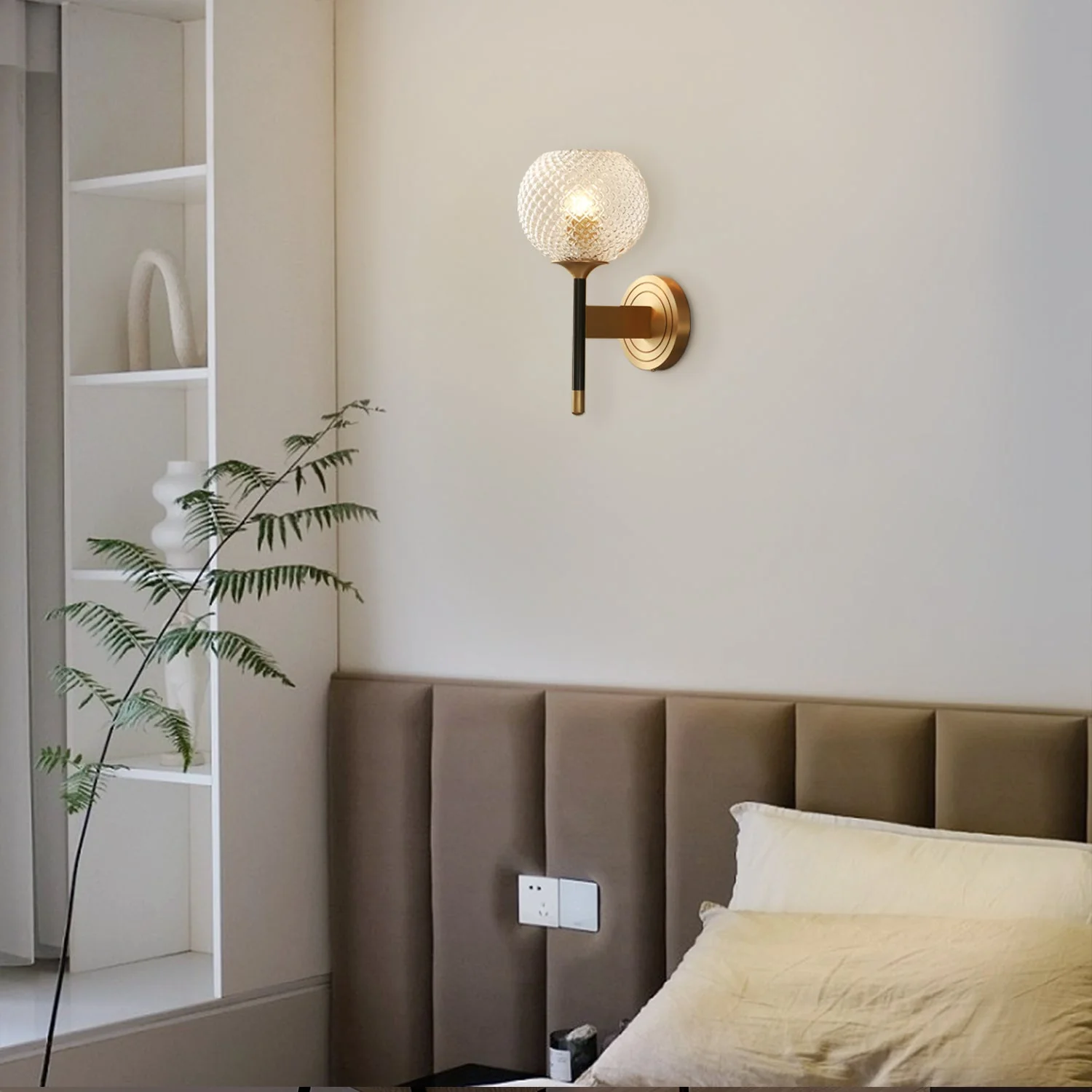 Orrefors Ball Brass Sconce - Image 3