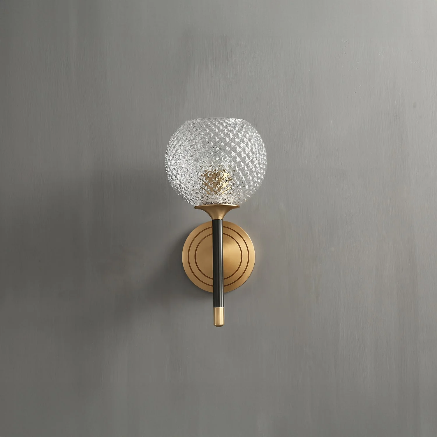 Orrefors Ball Brass Sconce - Image 5