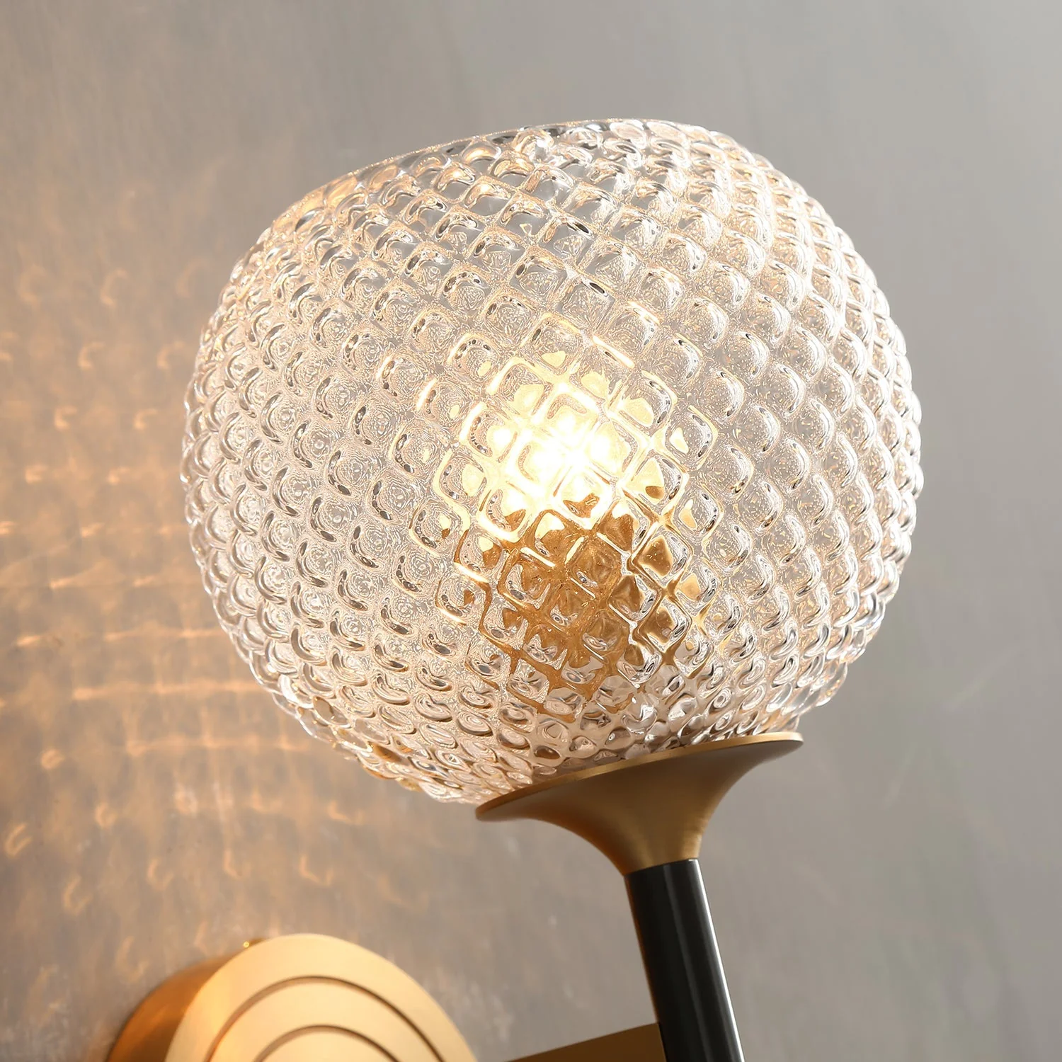 Orrefors Ball Brass Sconce - Image 7