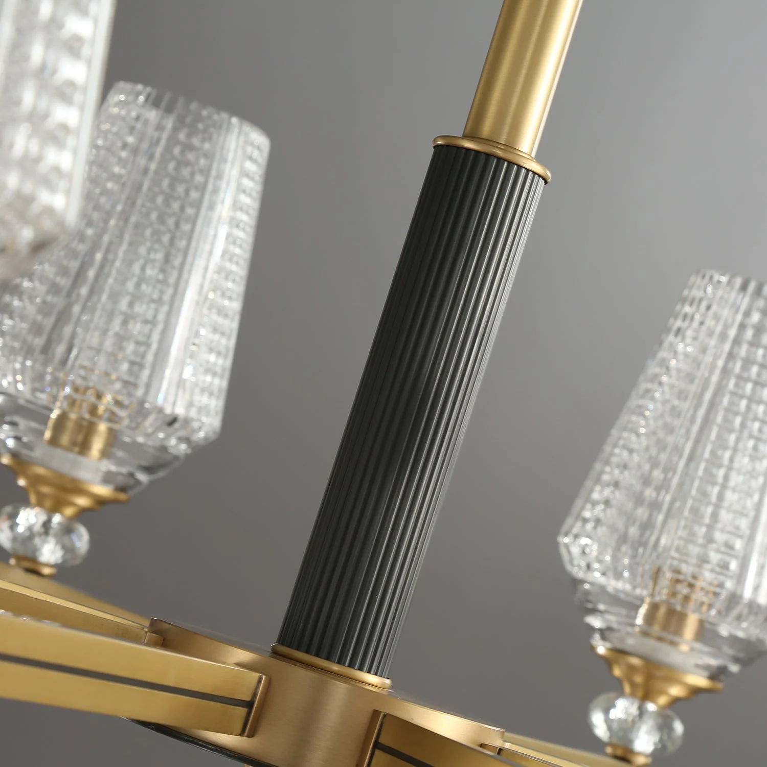 Orrefors Vase Brass Chandelier - Image 11