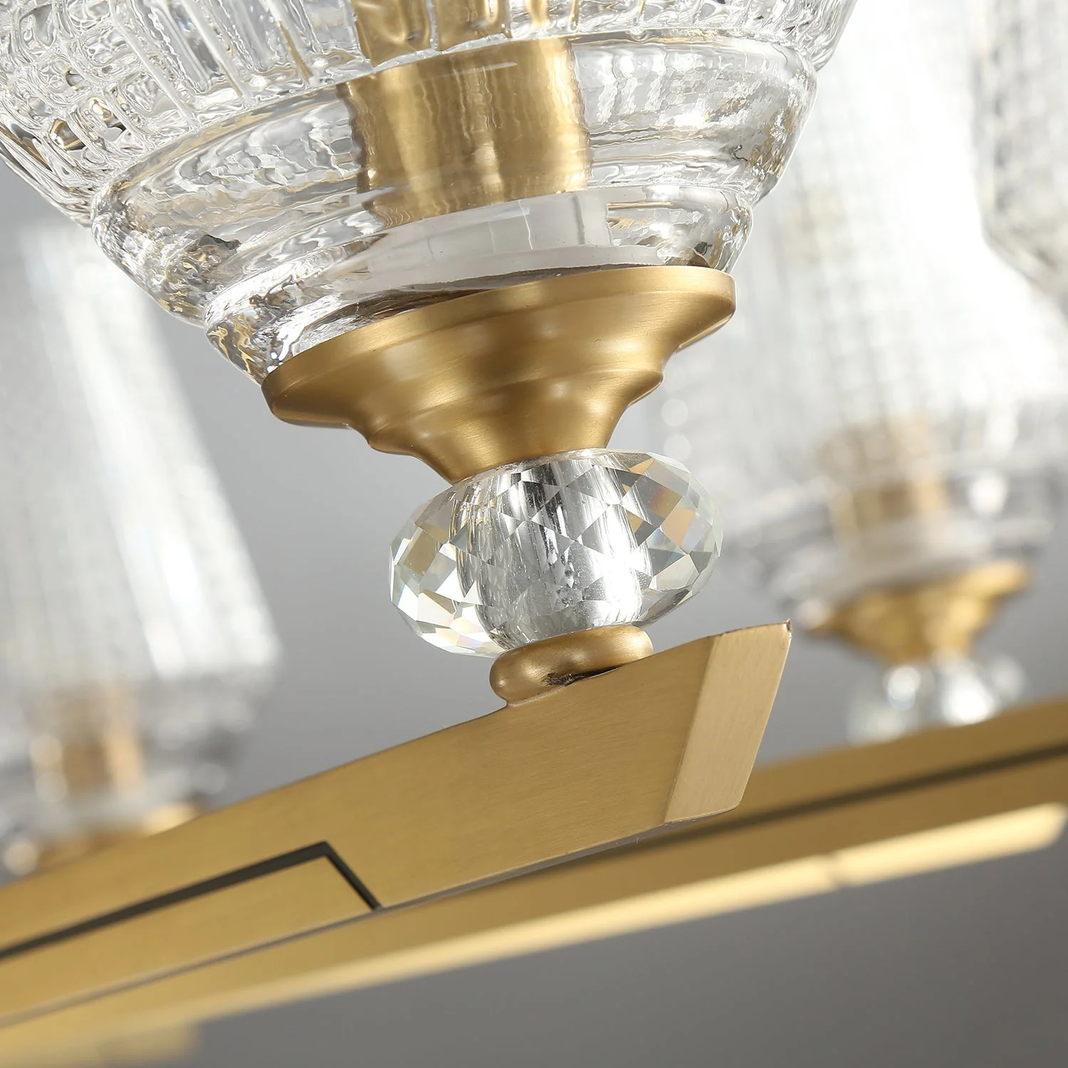Orrefors Vase Brass Chandelier - Image 12