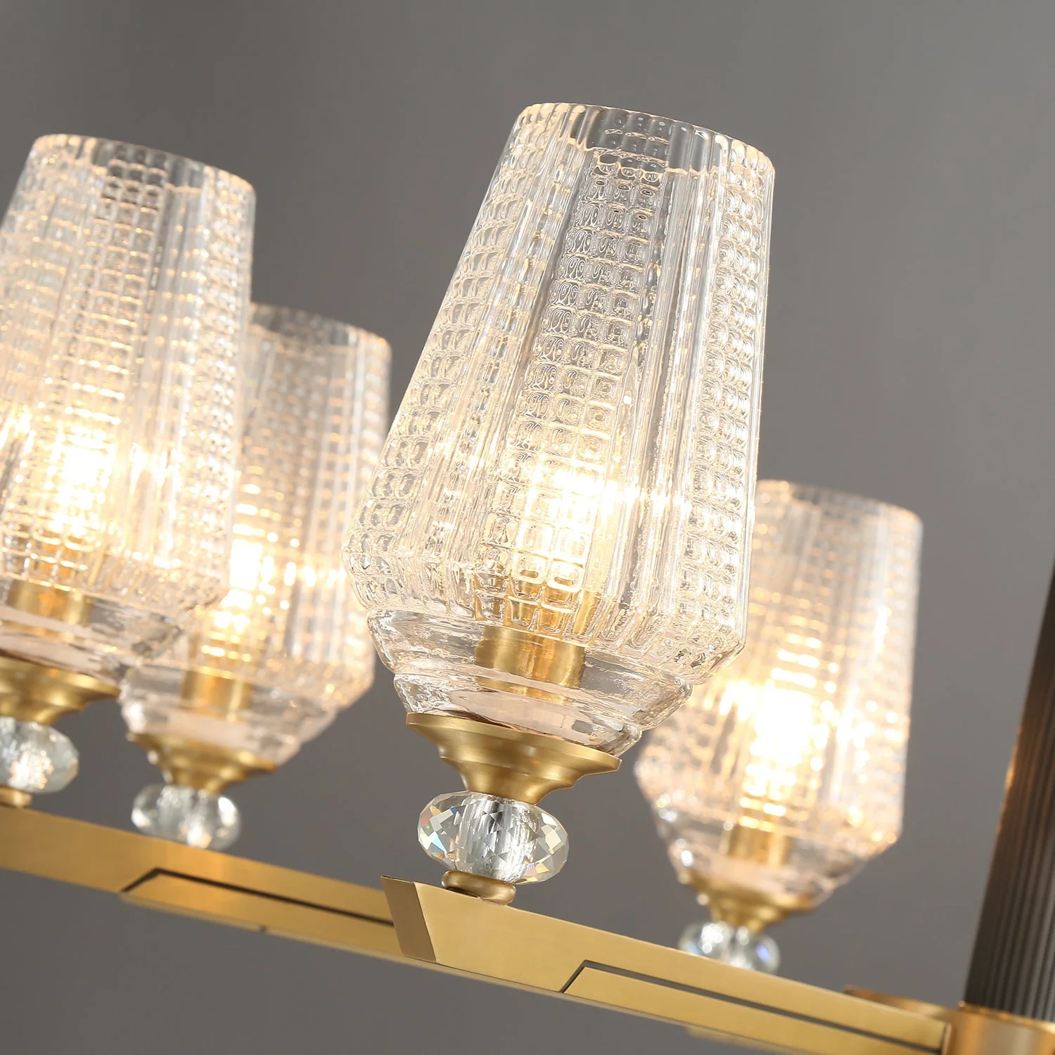 Orrefors Vase Brass Chandelier - Image 8