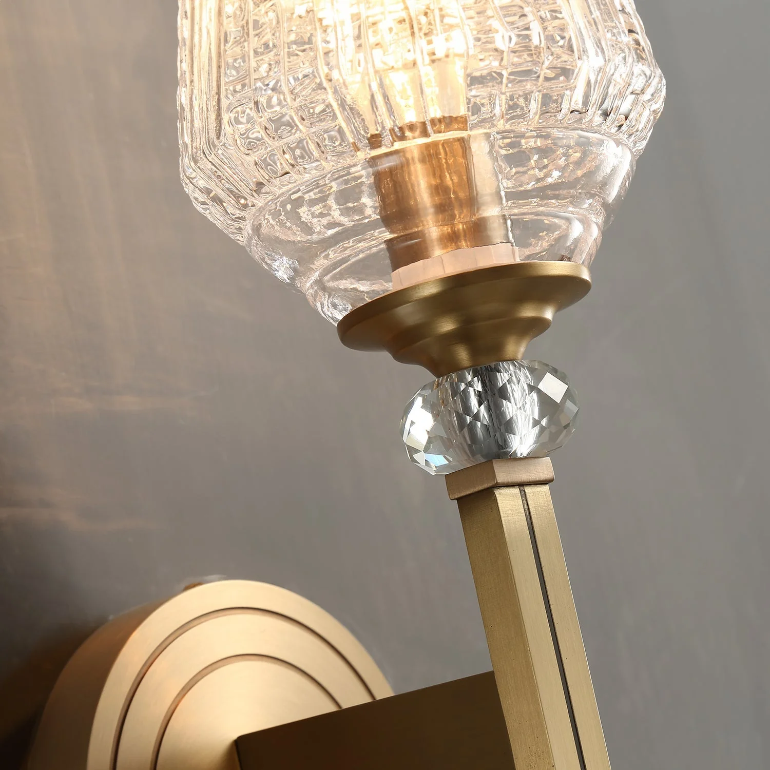 Orrefors Vase Brass Sconce - Image 9