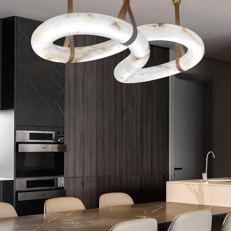 Ethereal Contemporary Nordic Alabaster Chandelier - Image 3