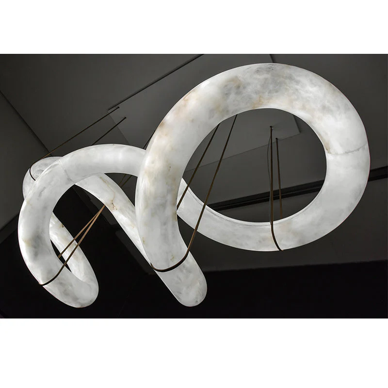 Ethereal Alabaster Chandelier 70½" - Image 3