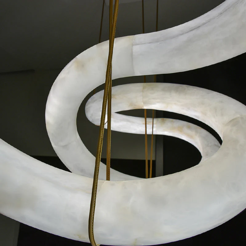 Ethereal Alabaster Chandelier 70½" - Image 5