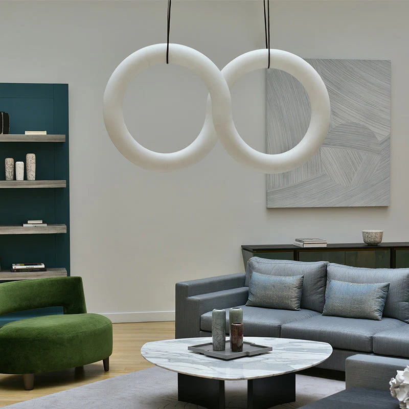 Ethereal Alabaster Chandelier For Living Room - Image 2