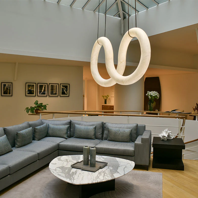 Ethereal Alabaster Chandelier For Living Room - Image 3