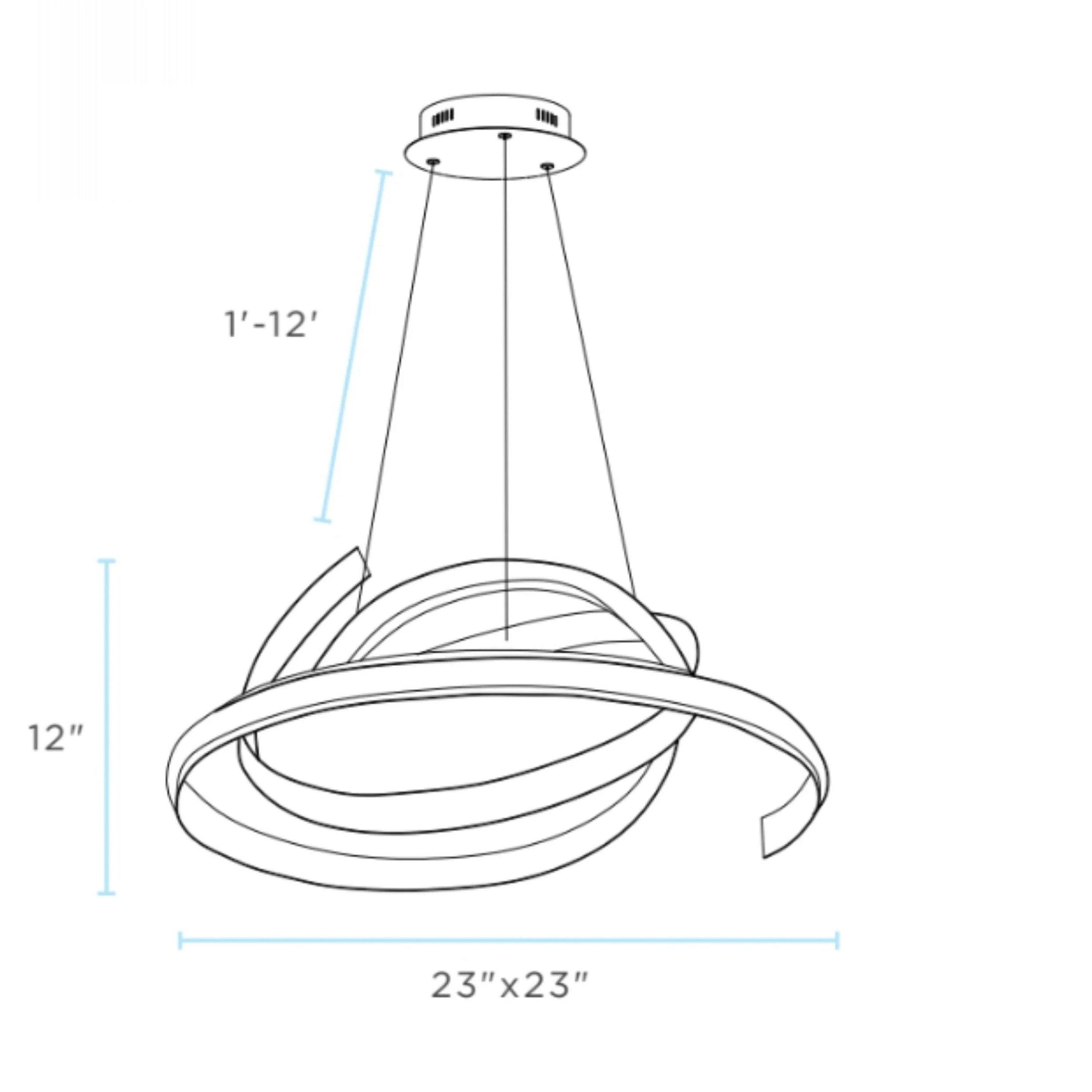 Oslo LED Adjustable Chandelier // Black - Image 4