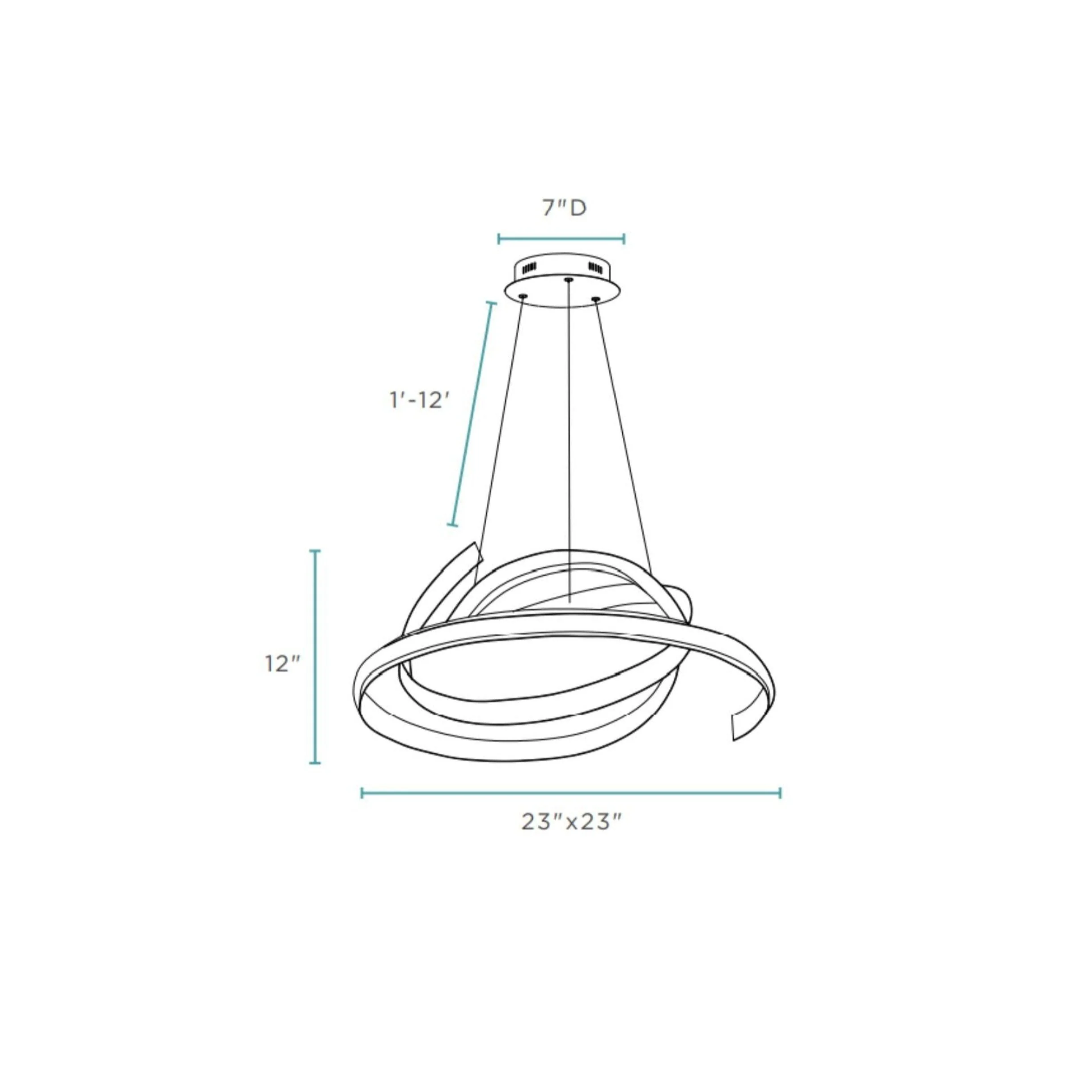 Oslo LED Adjustable Chandelier // Chrome - Image 4