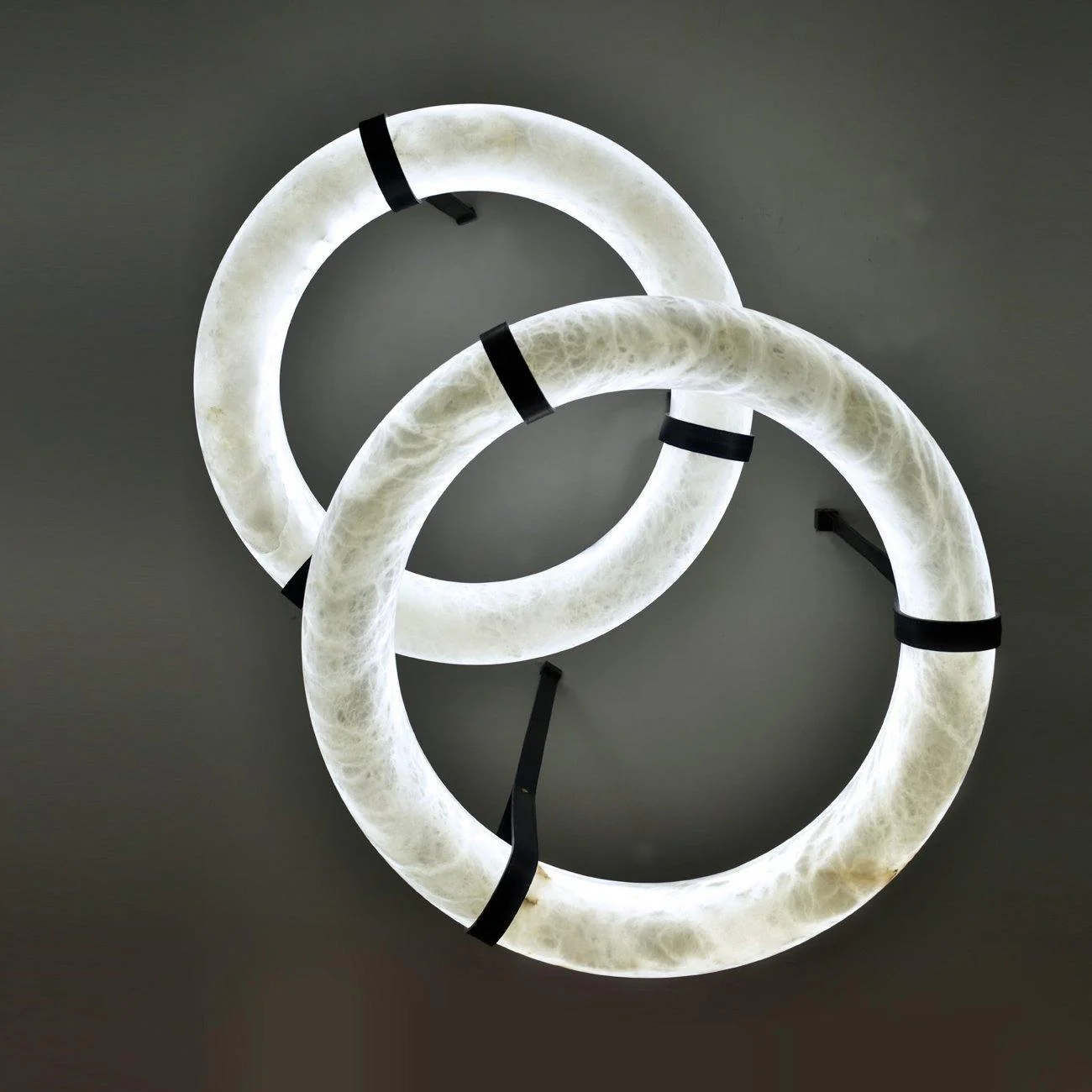 Alabaster Pendant Alabaster Chandelier, Halo Ring Chandelier - Image 10