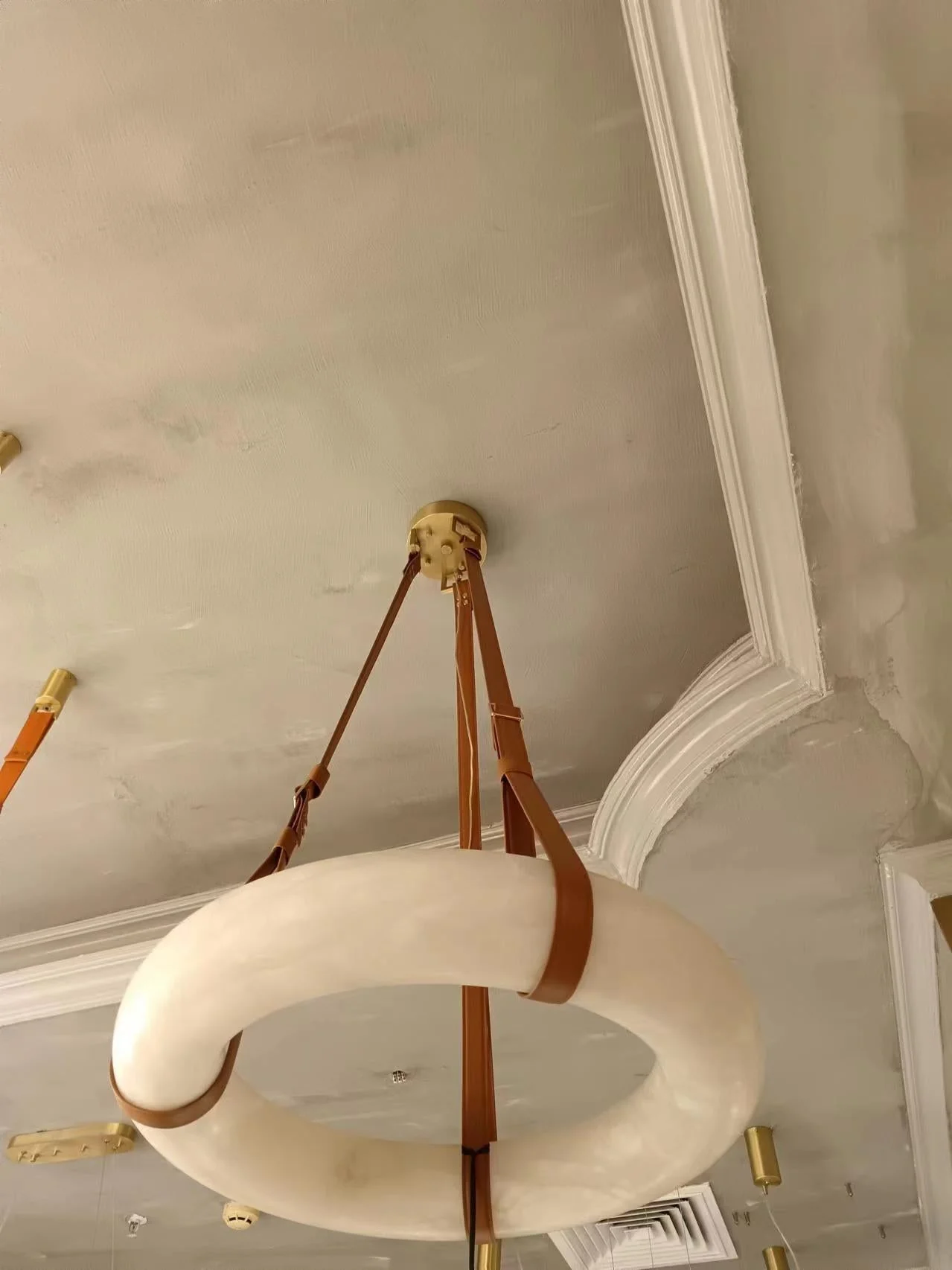 Alabaster Pendant Alabaster Chandelier, Halo Ring Chandelier - Image 22