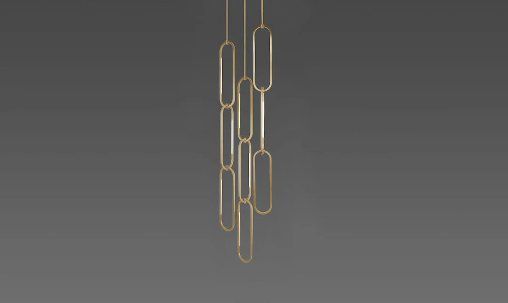 Oval chain cluster pendant - Image 5