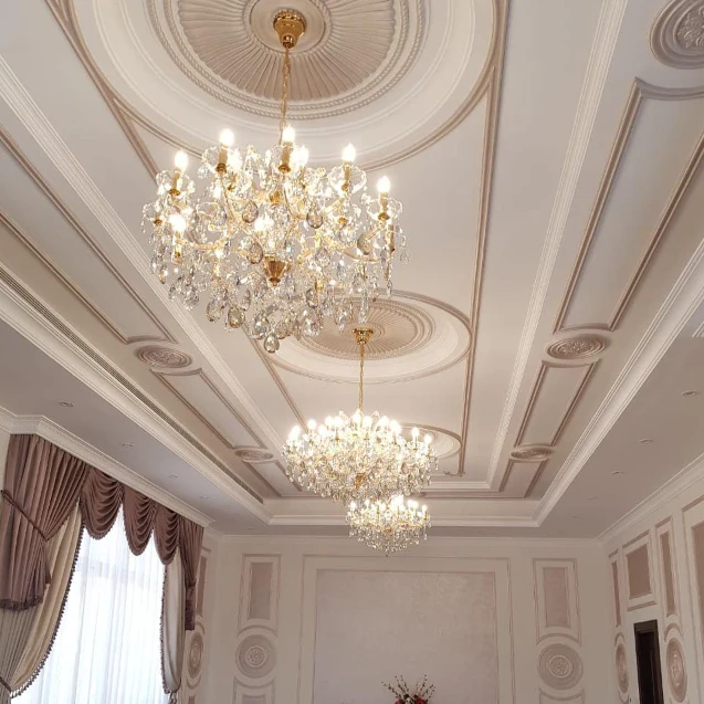 Oversized Luxury Candle Branch Raindrop Crystal Pendant Chandelier for Living/Dining Room/Foyer/Stairs - Image 10