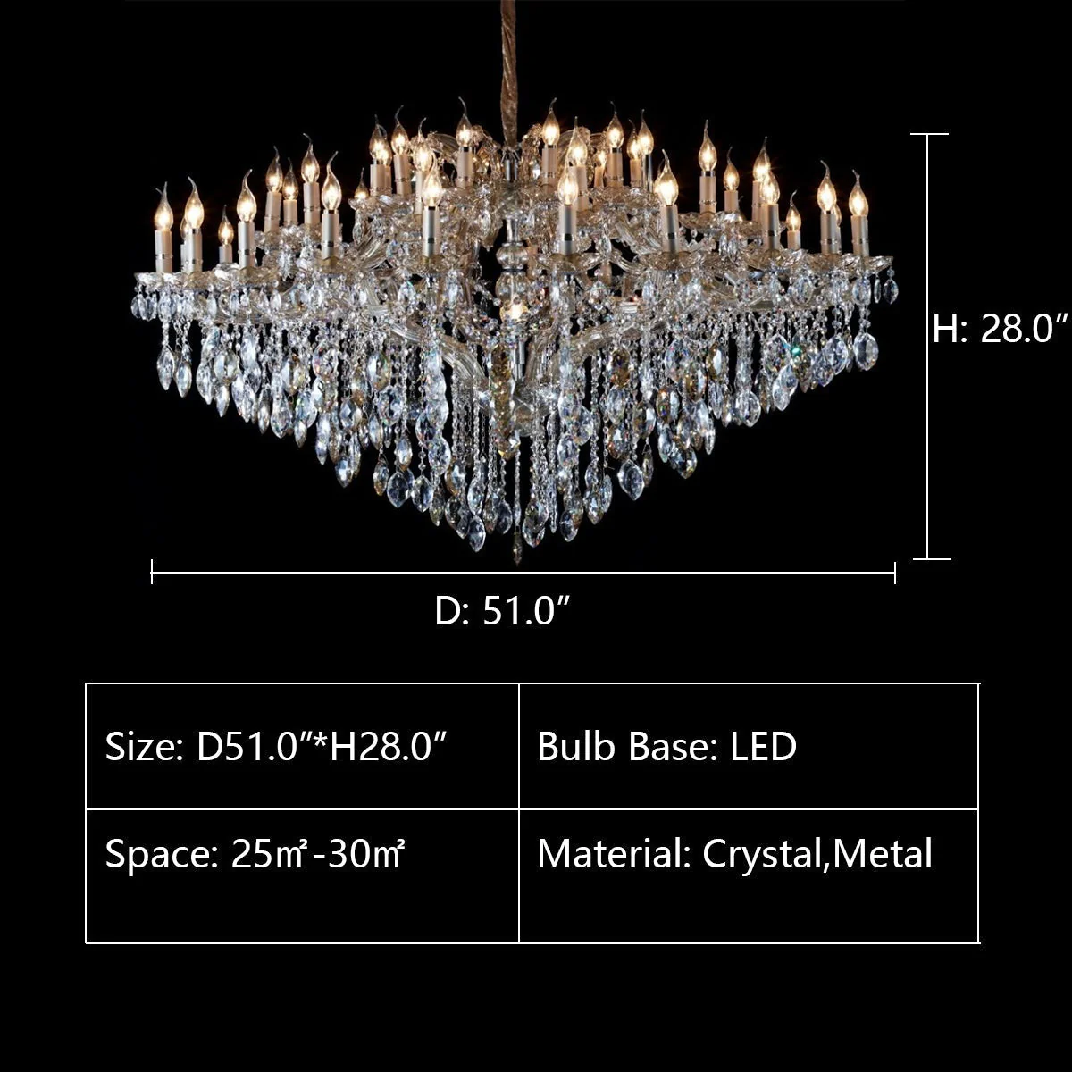 Oversized Luxury Candle Branch Raindrop Crystal Pendant Chandelier for Living/Dining Room/Foyer/Stairs - Image 16