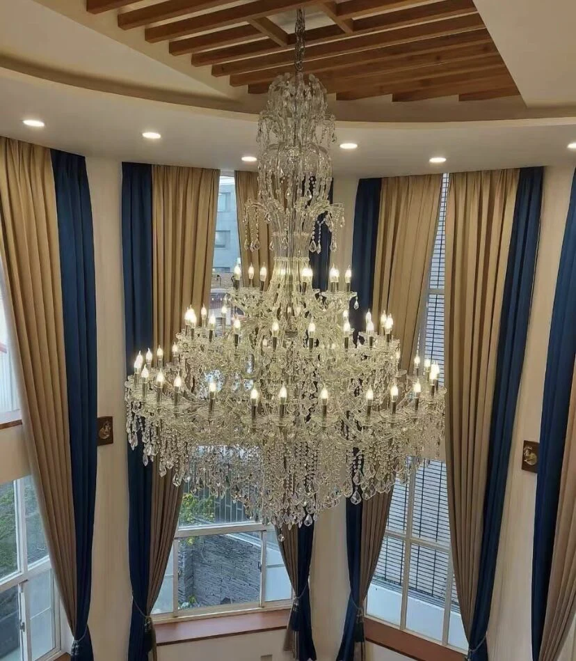 Oversized Luxury Traditional Gold/Chrome Candle Branch Crystal Chandelier - Image 10