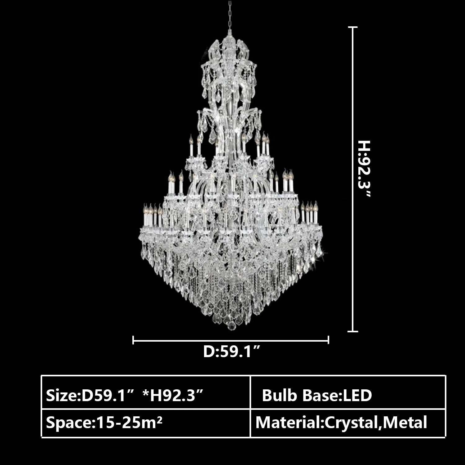 Oversized Luxury Traditional Gold/Chrome Candle Branch Crystal Chandelier - Image 15