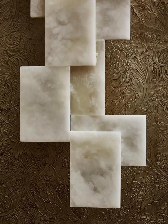 Pair Of Long Wall Sconces in Alabaster - Image 4