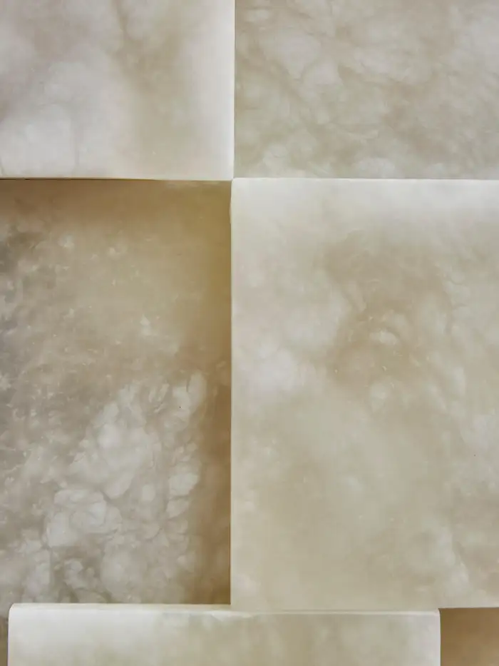 Pair Of Long Wall Sconces in Alabaster - Image 6