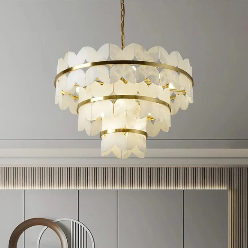 Patanga Alabaster Chandelier Light - Image 2
