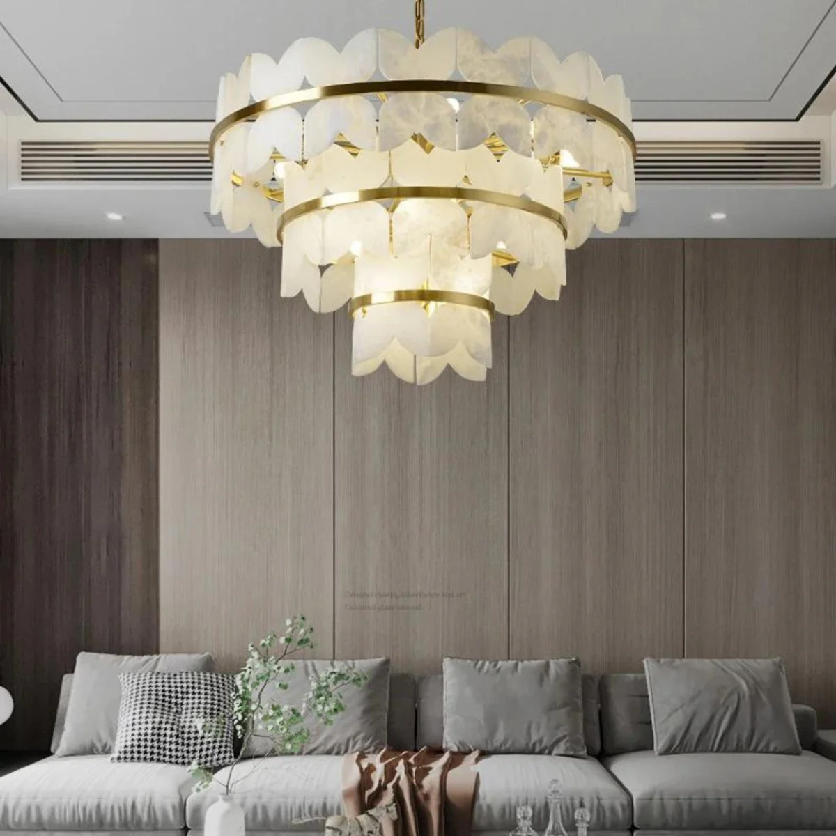 Patanga Alabaster Chandelier Light - Image 3