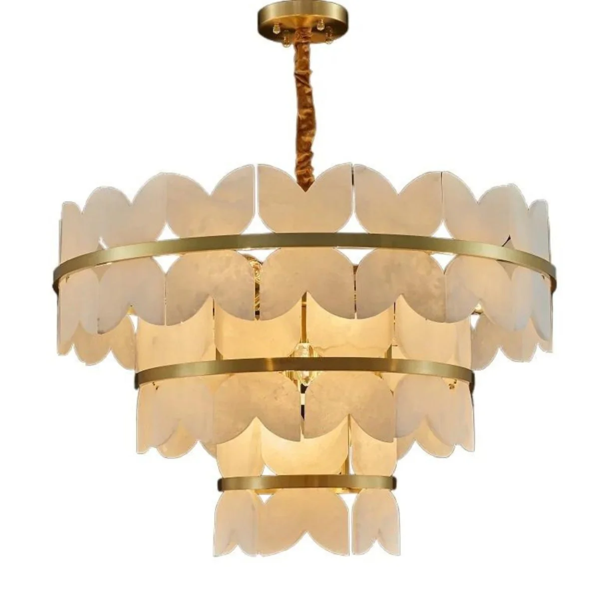 Patanga Alabaster Chandelier Light - Image 6